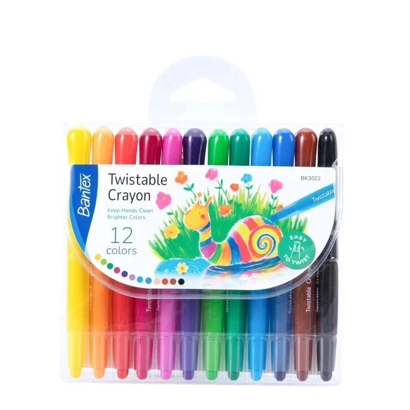 Twistable Crayon Bantex BK3023 24 Colour Krayon Putar